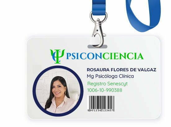 carnet de Psicóloga Clínica Mg Rosaura Flores De Valgaz